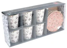METALAC’ PORCELAN SET ZA KAFU 150ml 61 (FLOWERS) JH-COF6-ROSE