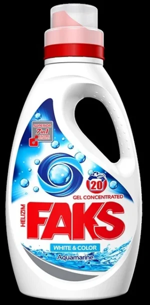 SAPONIA’ FAKS GEL- WHITE & COLOR AQUAMARINE 900ml (LIQUID DETERGENT)