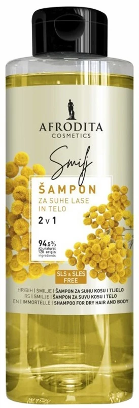 AFRODITA SMILJE IMMORTELLE SHAMPOO DRY HAIR AND BODY 950ml