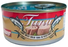 CANNED LIGHT TUNA SOLID IN VEGETABLE OIL 185g