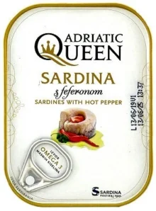 ADRIATIC QUEEN’ SARDINES IN VEGETABLE OIL WITH HOT PEPPER 105g