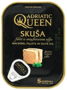 ADRIATIC QUEEN’ MACKEREL FILLETS IN OLIVE OIL 105g