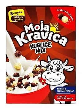 MOJA KRAVICA’ BREAKFAST CEREALS KUGLICE MIX COKOLADA I VANILA 225g