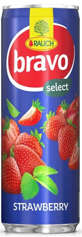 BRAVO' STRAWBERRY JUICE 250ML CAN