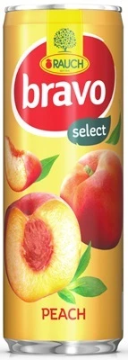 BRAVO' PEACH JUICE 250ML CAN
