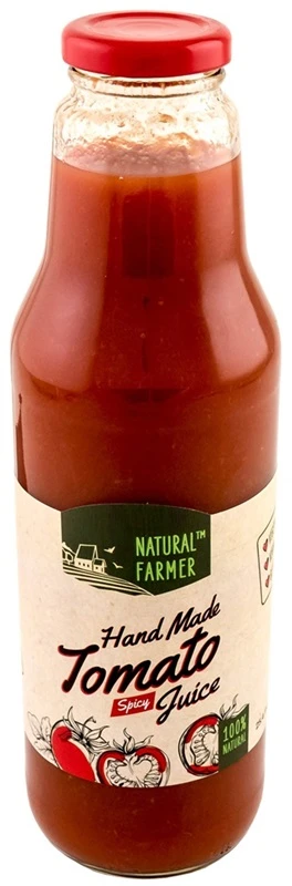 NATURAL FARMER' HAND MADE TOMATO JUICE SPICY 750ml /25 oz