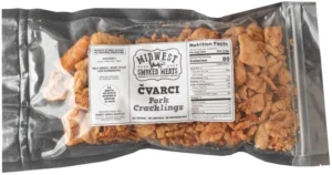 MIDWEST MEATS’ CVARCI (NATURAL PORK CRACKLINGS) 7oz CONTAINER