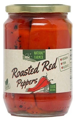 NATURAL FARMER' ROASTED RED PEPPERS 720ml