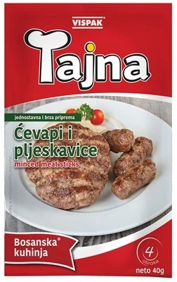 VISPAK SEASONING MIX FOR MINCED MEAT STICKS (cevapi i pljeskavice) 40g