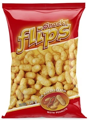 SNACKY' FLIPS WITH PEANUTS 130g