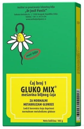 DR JOSIF PANCIC’ GLUKO MIX HERBAL BLEND TEA NO1 (ZA NORMALNI METABOLIZAM GLUKOZE) 100g