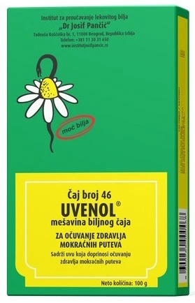DR JOSIF PANCIC’ UVENOL MIX HERBAL BLEND TEA NO46 (ZA UCAVANJE ZDRAVLJA MOKRACNIH PUTEVA) 100g