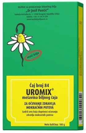 DR JOSIF PANCIC’ UROMIX MIX HERBAL BLEND TEA NO84 (ZA UCAVANJE ZDRAVLJA MOKRACNIH PUTEVA) 100g