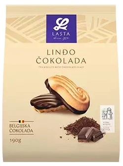 LASTA’ LINDO COKOLADA TEA BISCUIT WITH CHOC. GLAZE’ 190g