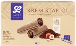 LASTA’ CREM STAPICI LJESNJAK STICKS FILLED WITH HAZELNUT CREAM’ 200g