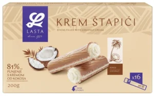 LASTA’ CREM STAPICI KOKOS STICKS FILLED WITH COCONUT CREAM’ 200g