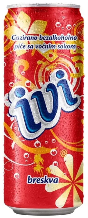 IVI’ CARBONATED SOFT DRINK WITH JUICE PEACH 330ml